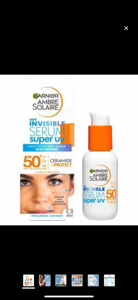 Garnier Ambre Solaire Super UV Invisible Face Serum SPF50+